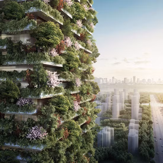 Công trình cao 112m được phủ xanh bởi hàng trăm loại cây tại thành phố Milan.