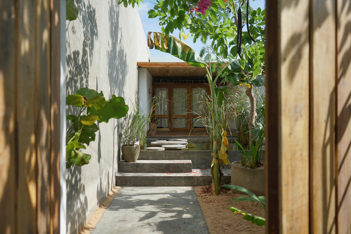 Khu vườn nhỏ phía sau nhà.