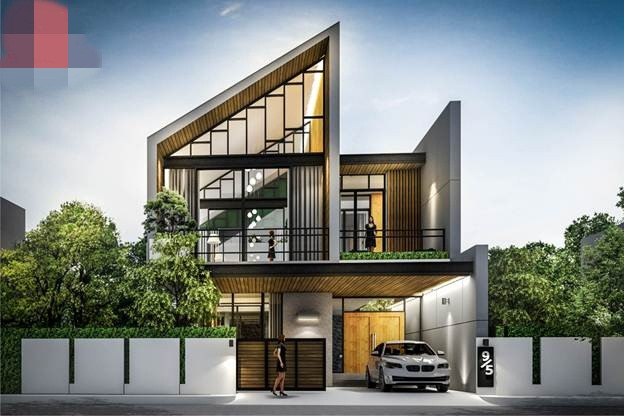 Mặt tiền ngôi nhà được cách tân giúp không gian thông thoáng hơn. Ảnh: Winhome.