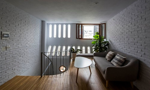 Một góc tiếp khách xinh xắn, chan hòa thiên nhiên.