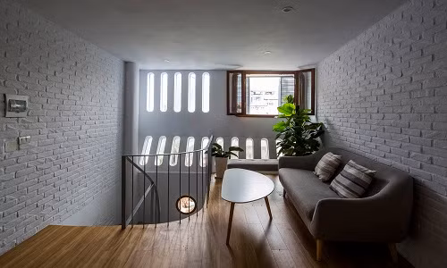 Một góc tiếp khách xinh xắn, chan hòa thiên nhiên.