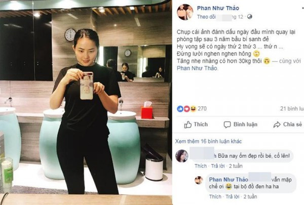 Nhưng cho đến gần 3 năm sau sinh, cô vẫn trung thành với hình ảnh béo mập.