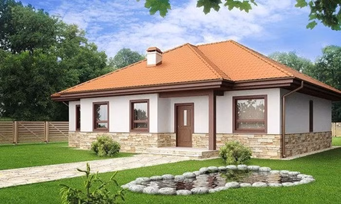 Biệt thự vườn duyên dáng với mái che dốc giúp thoát nước mưa. Ảnh: Kientrucnhadep24h.