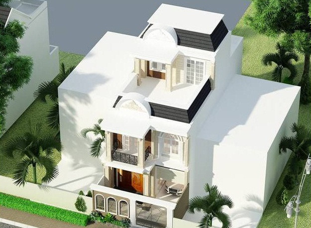 Các chi tiết mềm mại mang tính nghệ thuật thẩm mỹ lớn là cái hồn của ngôi biệt thự kiểu pháp. Ảnh: Kientrucdothixanh.