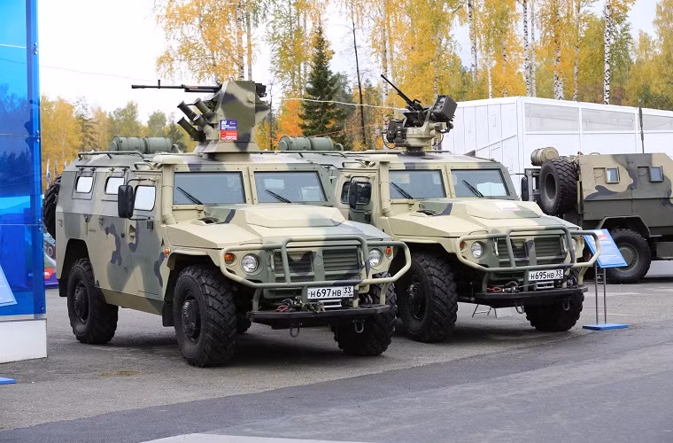 Hệ thống vũ khí được trang bị trên GAZ Tiger cũng khá đa dạng với trang bị cơ bản là súng máy 7.62mm và súng phóng lựu tự động 30mm, ở một số biến thể GAZ Tiger còn được trang bị cả tổ hợp vũ khí tự động điều khiển từ xa trang bị súng máy 12.7mm.