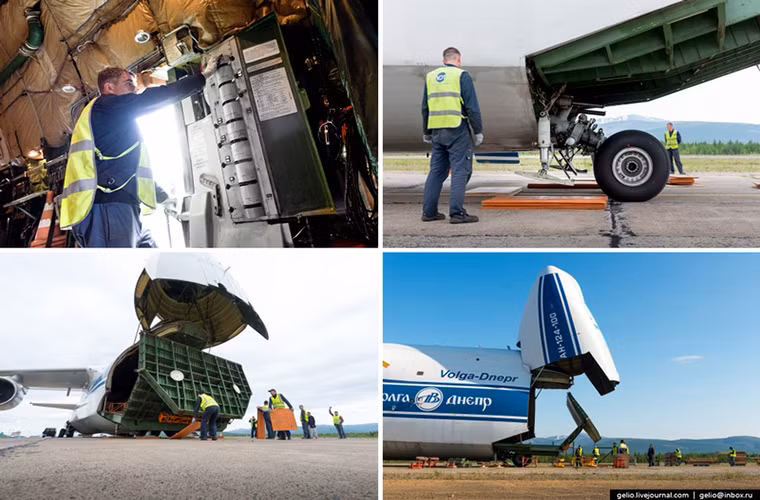 Chiều dài của khoang chứa hàng hóa trên An-124 là dài 36.5 m, rộng 6.4 m và cao 4.4 m, với khoang chứa hàng hóa này nó có thể chở theo hầu như mọi thứ từ trực thăng Mi-8, tàu điện ngầm hay thậm chí là cả một số máy bay cỡ lớn.