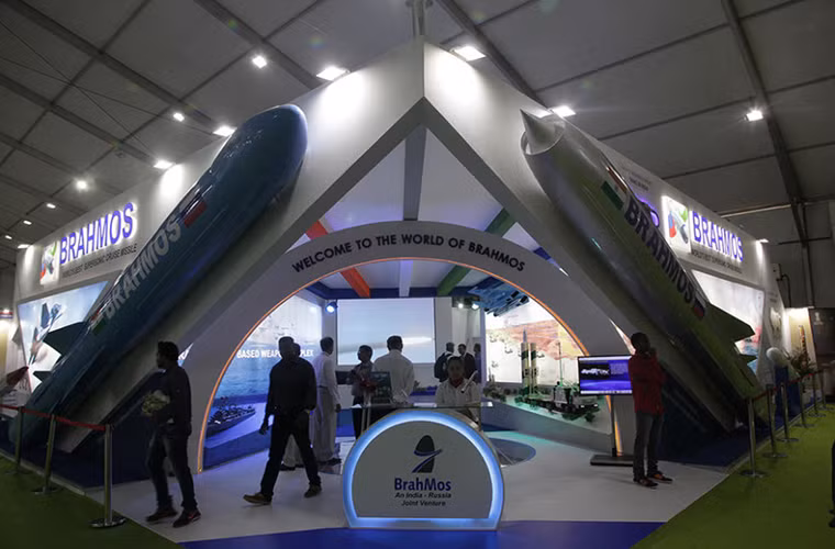 Gian hàng của Liên doanh hàng không BrahMos giữa Ấn Độ và Nga đây cũng là một trong những công ty liên doanh thành công nhất giữa hai nước.