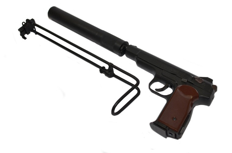 Ngoài ra APB còn được trang bị báng súng mini đi kèm hoặc bao súng kết hợp báng súng, dù vậy thực tế trên chiến trường và trong sử dụng đã chỉ ra rằng việc sử dụng dây đeo với APB như một khẩu súng tiểu liên thuận tiện hơn nhiều do với việc sử dụng bao súng bằng gỗ hay nhựa.