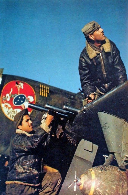 Tuy nhiên, điều khiến P-47 trở nên đáng sợ hơn không phải là bom hay rocket mà lại chính hệ thống súng máy 12,7mm mà nó được trang bị, với cụm 4 súng máy M2 12.7mm ở mỗi bên cánh cùng cơ số đạn lên đến 3.400 viên. Nó có thể được xem là vũ khí tuyệt vời nhất P-47 được trang bị dành cho cả nhiệm vụ tấn công mặt đất lẫn không chiến.