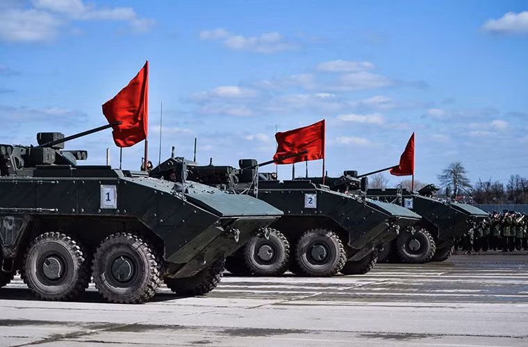 Xe bọc thép chở quân Bumerang 8x8 một trong những dòng xe bọc thép hiện đại nhất của Nga hiện nay. Nguồn ảnh: Star