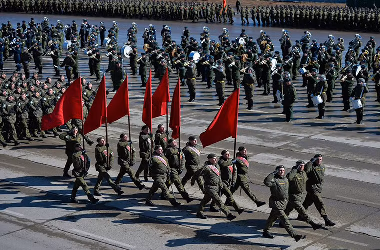 Lễ duyệt binh năm nay kỷ niệm tròn 71 năm chiến thắng phát xít không chỉ của nhân dân Nga mà còn của cả nhân loại khi đánh bại chủ nghĩa phát xít tàn bạo trên toàn thế giới. Nguồn ảnh: Star