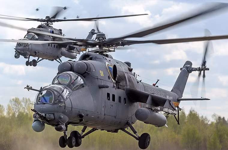 Từ các dòng trực thăng vận tải khả năng hoạt động trong nhiều điều kiện môi trường khác nhau cũng được áp dụng trên các dòng trực thăng tấn công của Nga như Mi-35M biến thể cải tiến của Mi-24.