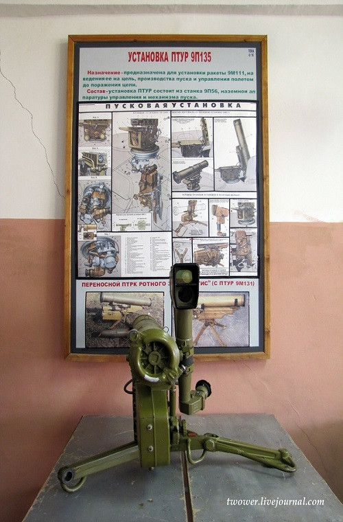 Mô hình dùng trong huấn luyện của tổ hợp tên lửa chống tăng dẫn đường 9K111 Fagot tại trường tăng thiết giáp 467.