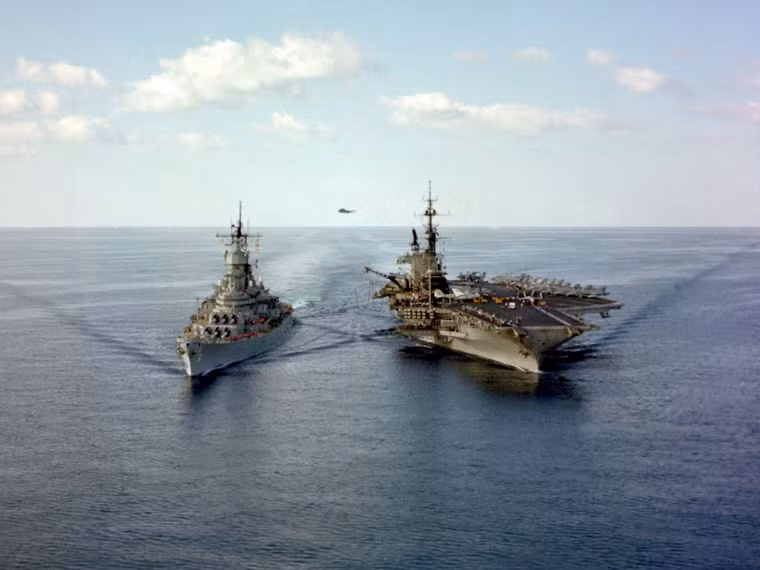 Sau khi kết Thế chiến II, BB-61 tiếp tục tham chiến ở Triều Tiên, chiến tranh vùng Vịnh. Trong chiến tranh vùng Vịnh, Iowa làm nhiệm vụ phóng tên lửa hành trình tấn công mặt đất Tomahawk vào các mục tiêu sâu bên trong lãnh thổ Iraq.