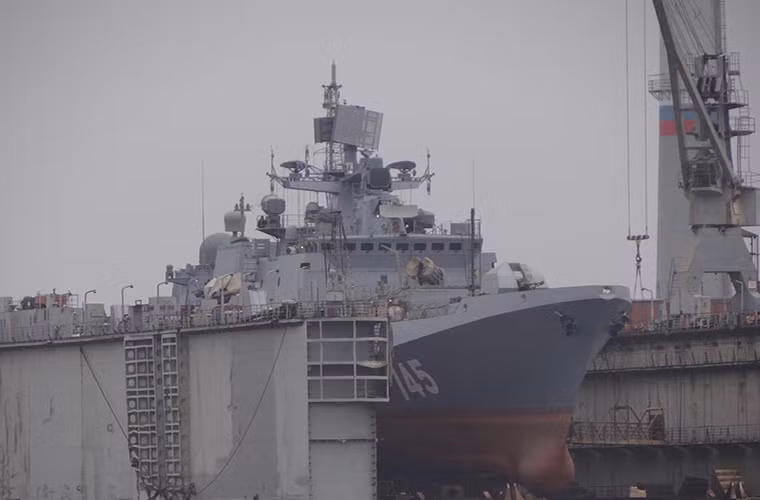 Trong ảnh là tàu Đô đốc Grigorovich khi vẫn còn đang trong giai đoạn thử nghiệm trên biển. Nguồn ảnh: Sina