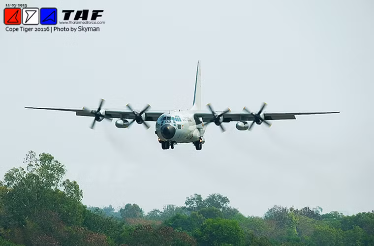 Máy bay vận tải quân sự C-130H của Thái Lan. Nguồn ảnh : TAF