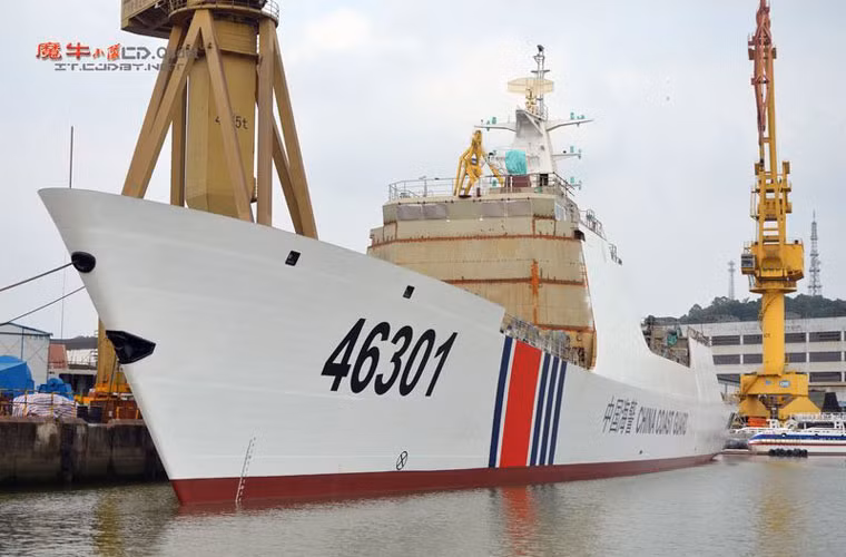 Tàu hải cảnh mới của Trung Quốc dựa theo thiết kế tàu chiến, mang số hiệu 46301.