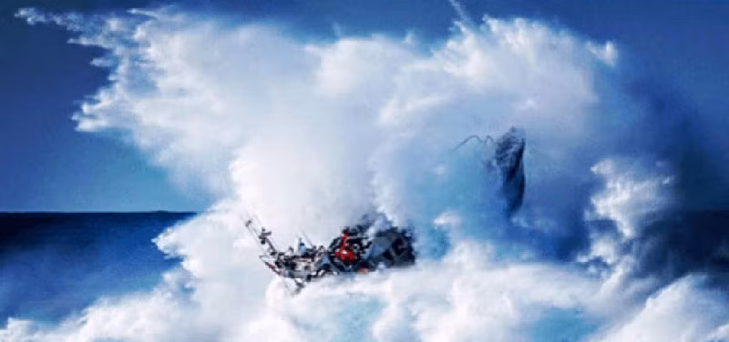 Những con sóng cao dường như nuốt chửng con tàu bé nhỏ, nhưng điều đó không làm khó những người lính vẫn ngày đêm canh giữ bình yên cho vùng biển rộng lớn của Mỹ - một trong những bức ảnh đẹp nhất về lực lượng vũ trang Mỹ tuần qua.