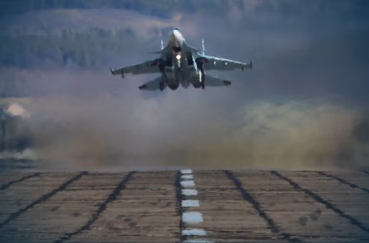 Tiêm kích đa năng Su-30SM cất cánh trong một buổi bay huấn luyện tại Trans-Baikal.