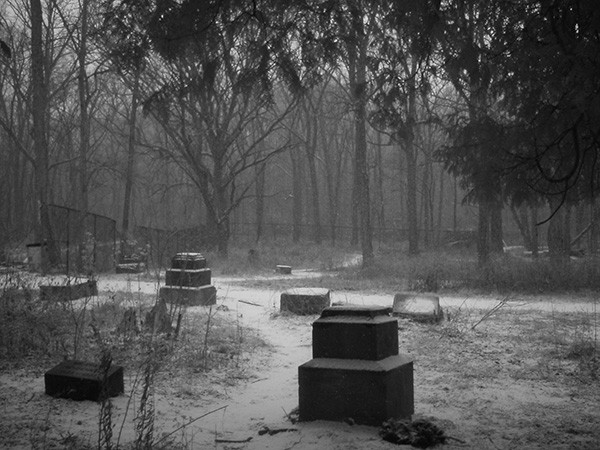 Năm 1991, tờ báo Chicago Sun-Times đã đăng một bức ảnh nổi tiếng được chụp bởi một du khách đến nghĩa địa, cho thấy hình dạng bán trong suốt của một người phụ nữ trong bộ váy trắng kiểu cũ đang ngồi trên bia mộ. Nhiếp ảnh gia chụp được bức ảnh cho biết không hề nhìn thấy người phụ nữ nào khi bức ảnh được chụp.