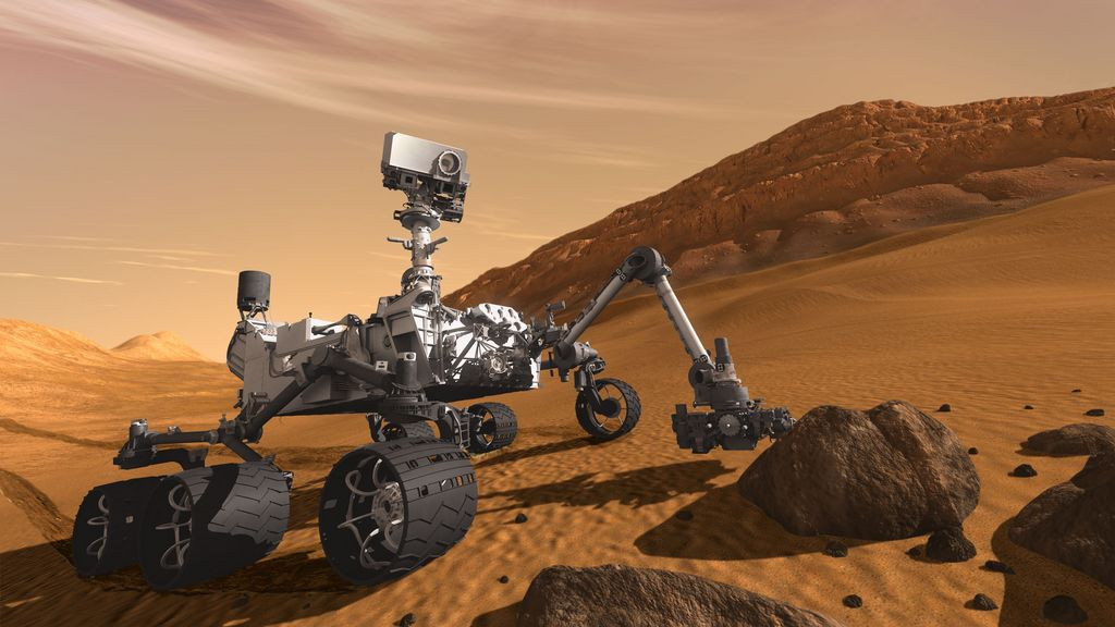 Tháng 8/2012, Curiosity Rover của NASA thành công tiếp xuống sao Hỏa. Các nhà khoa học NASA kì vọng rằng sẽ tìm thấy sự xuất hiện của bụi sắt bị oxy hóa màu đỏ ngay bên dưới bề mặt sao Hỏa.