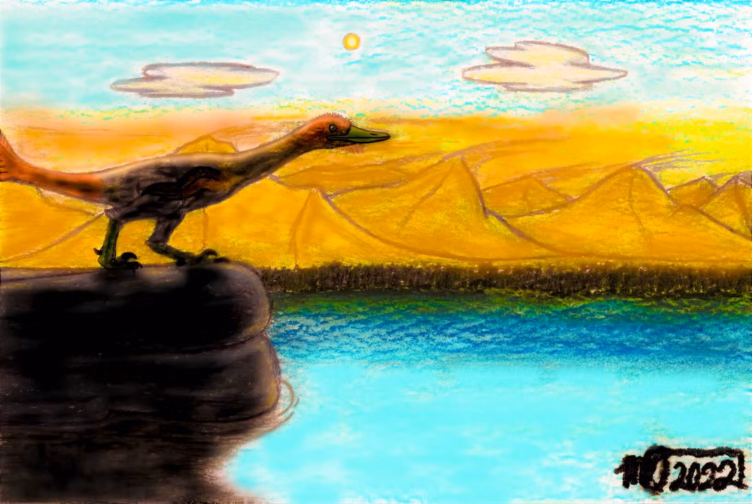 Cho đến nay, chỉ có loài khủng long gia cầm được biết đến với khả năng thích nghi với môi trường nước. Việc phát hiện ra loài mới này "làm rõ" rằng một số loài khủng long không phải chim đã thích nghi với nước. Loài khủng long này cũng có xương sườn hướng về phía đuôi và chiếc cổ dài tương tự như loài ngỗng hiện đại. Cả hai đặc điểm này cho phép con khủng long nhanh chóng lao xuống nước, nghển cổ lên để bắt con mồi.