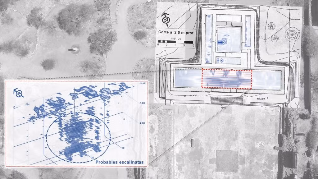 Kết hợp dữ liệu từ những kỹ thuật này, nhóm nghiên cứu đã tạo ra một bản đồ toàn diện về những gì nằm dưới mặt đất. Hiện nay, bên trên "thế giới ngầm" này là một nhà thờ được xây dựng sau khi các nhà truyền giáo đến đây và bàn thờ của nhà thờ đã "che giấu" lối vào mạng lưới ngầm.