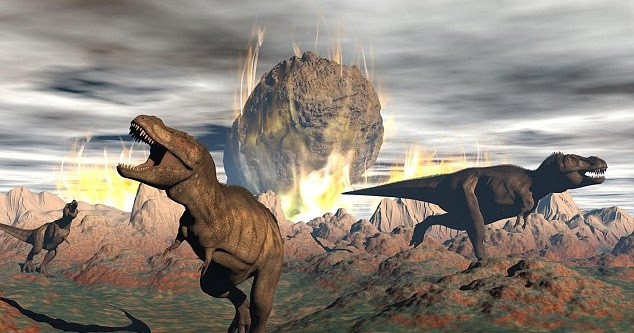 7. Thiên thạch "định mệnh" kỷ Phấn Trắng (65 triệu năm trước). Tiểu hành tinh Chicxulub, rộng khoảng 12 km, đã đâm xuống Trái Đất ở vùng biển ngoài khơi bán đảo Yucatán của Mexico ngày nay với vận tốc ước tính 70.000 km/h.