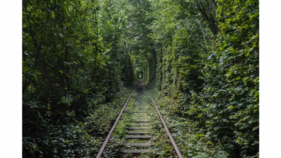 "Tunnel of Love", một đoạn đường sắt công nghiệp không còn được sử dụng nằm gần Klevan ở Ukraine, ban đầu được xây dựng để che giấu một căn cứ quân sự trong Chiến tranh Lạnh. Giờ đây, nó đã trở thành một điểm du lịch nổi tiếng được ưa thích bởi các cặp đôi lãng mạn.
