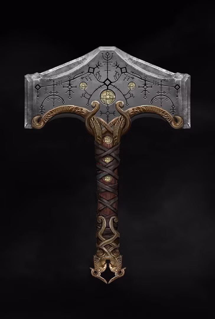 Lời nói dối của thần lừa lọc Loki, quyền trượng của thần chiến tranh Odin và cây búa của thần sấm Thor (Mjölnir) là những hình tượng tiêu biểu, nổi tiếng trong thần thoại Bắc Âu.