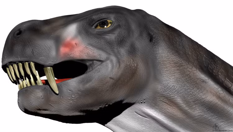 Hàm răng mạnh mẽ của mẫu vật tiết lộ Euchambersia là động vật ăn thịt. Một số nghiên cứu còn cho rằng răng nanh của chúng còn có thể phun nọc độc nhưng giả thuyết này vẫn còn gây tranh cãi.