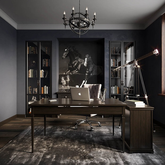 Tiếp theo, phòng làm việc không nên có quá nhiều ánh sáng. Chúng ta đều biết rằng ánh sáng là một thứ không thể thiếu khi làm việc, nhưng ánh sáng quá mạnh cũng không tốt.