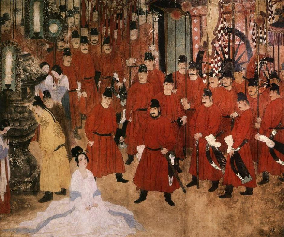 Năm Dương Ngọc Hoàn 16 tuổi, trong một lần tham gia hôn lễ của con gái Đường Huyền Tông đã vô tình đụng phải Thọ vương Lý Mạo - con trai của Đường Huyền Tông. Hai người vừa gặp đã yêu, không lâu sau thì cả hai kết duyên vợ chồng.