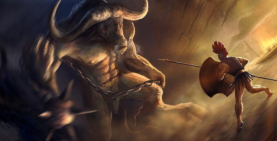 5. Minotaur là quái vật nửa người nửa bò. Truyền thuyết kể rằng, Minotaur là con của Pasiphae (vợ vua Minos) và bò đực Cretan Bull. Câu chuyện nổi tiếng nhất có sự xuất hiện của Minotaur trong thần thoại Hy Lạp là về hành trình anh hùng Theseus tìm cách giải cứu Ariadne khỏi mê cung ở thế giới ngầm.