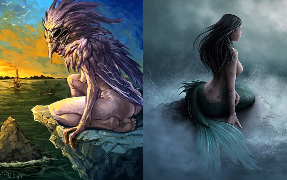 Siren là sinh vật gây nguy hiểm cho các thủy thủ, cô dùng tiếng hát lôi kéo họ đến hòn đảo của mình rồi ăn thịt. Khi Odysseus trở về từ Troy trong sử thi nổi tiếng của Homer The Odyssey, anh ta phải buộc mình vào cột buồm của con tàu để không bị sa bẫy của Siren.