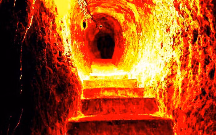 Lửa được phát tán từ thi thể bị dồn đọng trong quan tài nên khi nhóm của Vương dùng cưa phá quan tài khiến lửa từ bên trong bén ra ngoài.