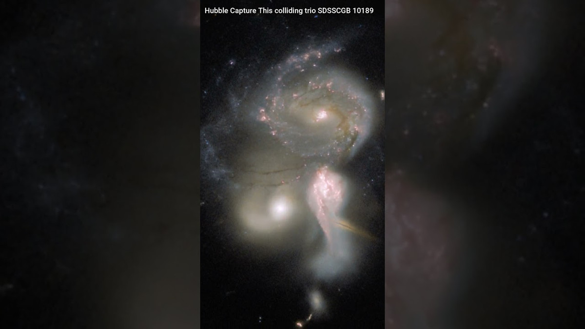 Trong SDSSCGB 10189, ba thiên hà này chỉ cách nhau khoảng 50.000 năm ánh sáng. Con số này đối với chúng ta nghe có vẻ an toàn, nhưng với các thiên hà, đó là khoảng cách cực kỳ gần. Ví dụ, Andromeda, thiên hà gần nhất với Dải Ngân hà của chúng ta, cách xa Mặt Trời tới hơn 2,5 triệu năm ánh sáng.