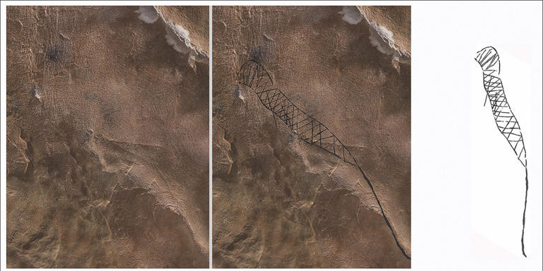 Phong cách của các glyph mô tả người trong hang động không tên số 19 ở Alabama gợi nhớ đến những tác phẩm chạm khắc ở miền trung tây và miền tây nước Mỹ.