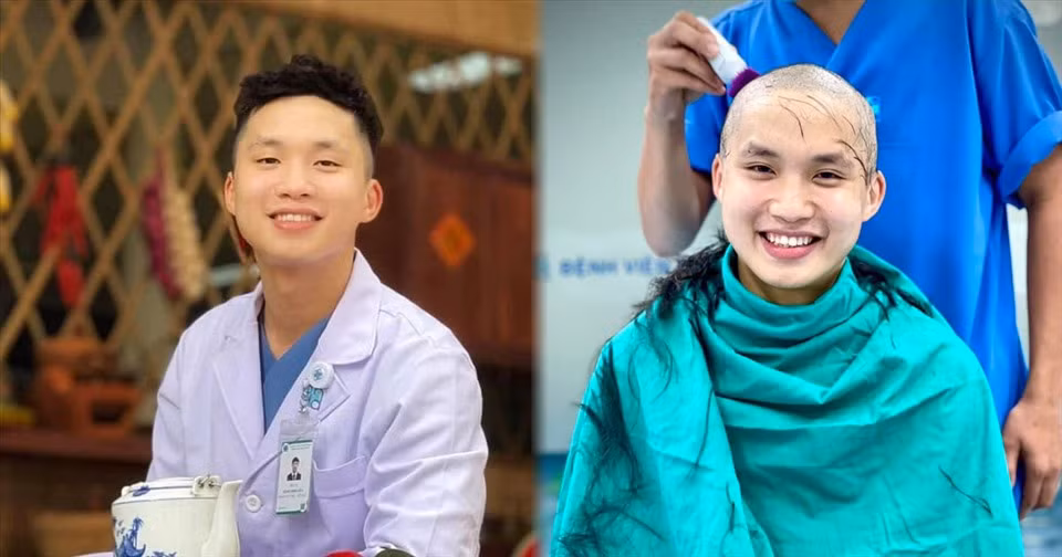 Đây chắc chắn là một hình ảnh khó quên trong năm 2021. Chàng bác sĩ trẻ Đặng Minh Hiệu nở một nụ cười tươi rói khi đang được cạo đầu để chuẩn bị đi vào tâm dịch Bắc Giang. Anh chàng dù có tóc hay không vẫn thật đẹp trai!