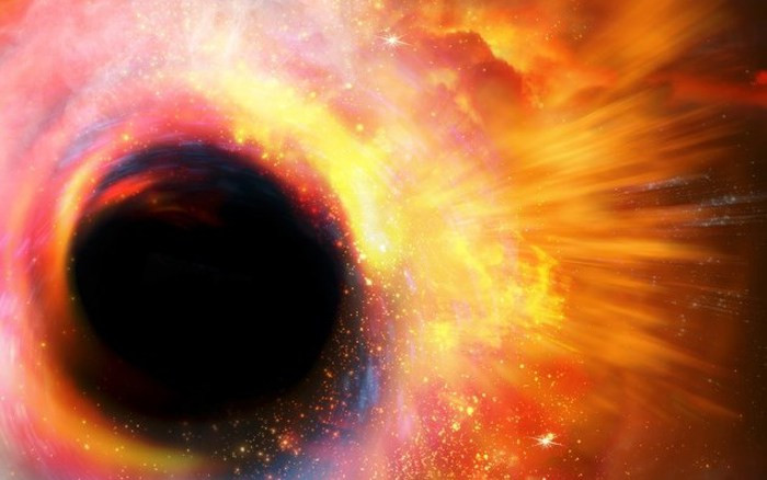 Nhóm nghiên cứu kết luận rằng lời giải thích phù hợp nhất với vệt sáng này là một lỗ đen siêu lớn thổi qua lớp khí bao quanh thiên hà của nó và đã nén lượng khí đó đủ để kích hoạt sự hình thành sao. “Nếu được xác nhận, đây sẽ là lần đầu tiên chúng ta có bằng chứng rõ ràng rằng các lỗ đen siêu nặng có thể thoát ra khỏi các thiên hà,” van Dokkum nói.