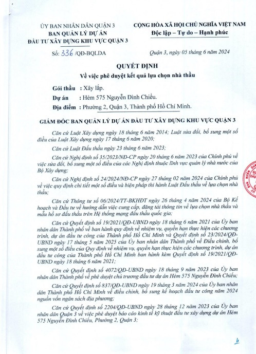 TP. HCM: Duy nhất Cty Phú Tân dự 2 gói thầu tại Quận 3 - Hình 2 TP. HCM: Duy nhat Cty Phu Tan du 2 goi thau tai Quan 3-Hinh-2