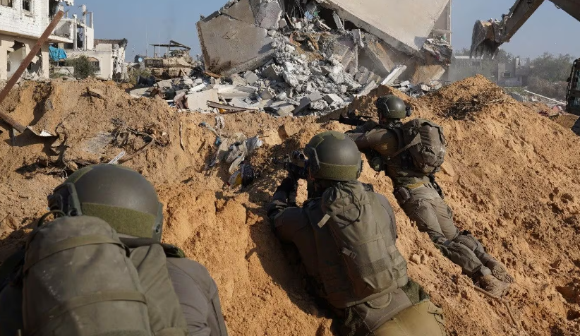 Binh sĩ Israel trong cuộc giao tranh với lực lượng Hamas tại Dải Gaza hôm 3/1.