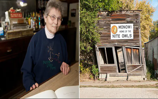 5. Làng Monowi. Làng Monowi ở Boyd, Nebraska, Mỹ, chỉ có một người và cư dân duy nhất điều hành một thư viện 5.000 đầu sách. Ảnh: UBF.