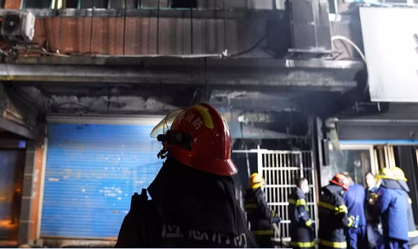 Hien truong vu chay cua hang 39 nguoi chet o Trung Quoc