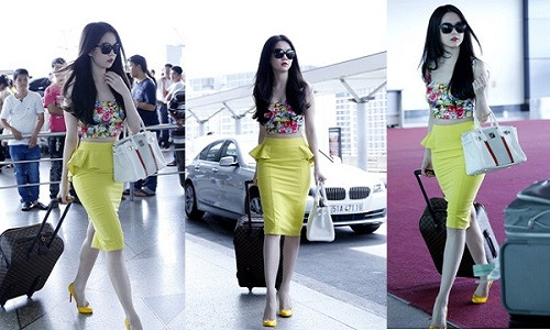 Boc gia tien ti toan bo do Ngoc Trinh mac len nguoi