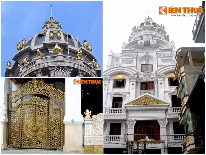 Độ chịu chi của vợ chồng vị đại gia này cho tòa lâu đài này khiến không ít người phải nể phục. Nhiều chi tiết trang trí nhà đều được dát vàng, chi phí lên cả tỷ đồng.