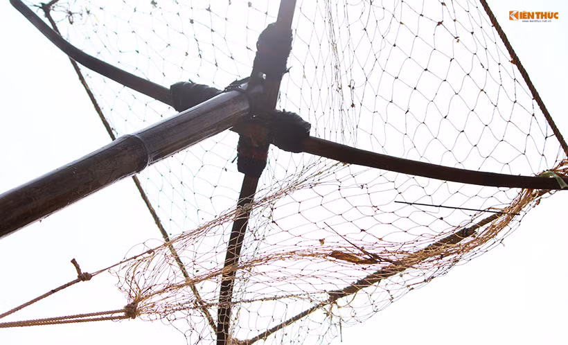 Mỗi người mang theo một cây dậm làm khá đơn giản từ đoạn sào tre dài khoảng 4m, chụp rộng khoảng 1m, đan kín bằng lưới dù.