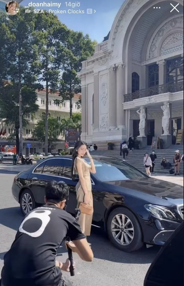 Mới đây, Doãn Hải My chia sẻ loạt video ghi lại hậu trường cô nàng thực hiện những bộ ảnh thời trang đầy chuyên nghiệp, chỉn chu với ê-kíp.