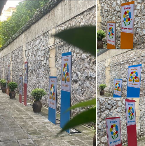 Sự kiện nhân dịp Quốc tế Thiếu nhi 1/6 của nhà tù Hỏa Lò cũng thu hút nhiều em nhỏ. Ảnh: Di tích Nhà tù Hỏa Lò - Hoa Lo Prison Relic