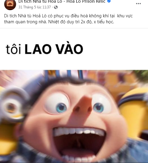 Việc bắt trend mạng xã hội đã nhanh chóng đưa di tích nhà tù Hỏa Lò gần với nhiều người hơn, đặc biệt là người trẻ. Hiện tại, fanpage của nhà tù đã thu về gần 300 ngàn lượt theo dõi, nhận được hàng ngàn lượt yêu thích, tương tác và chia sẻ mỗi ngày. Ảnh: Di tích Nhà tù Hỏa Lò - Hoa Lo Prison Relic